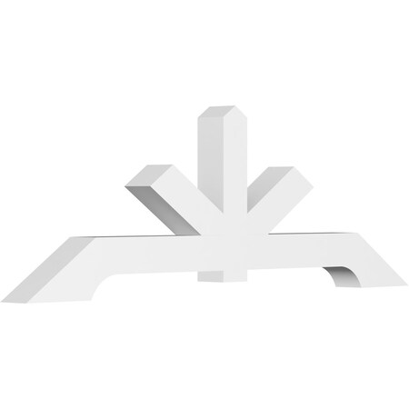 Ekena Millwork Vanguard Architectural Grade PVC Gable Bracket, 96"W x 32"H x 6"D x 6"F, 8/12 Pitch GBP096X32X0606VAN00